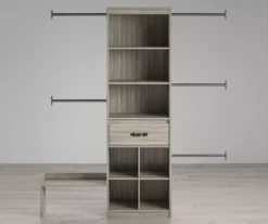 Nova Grow With Me Gray Oak Adjustable Closet Organizer 4 Nova Grow With Me Gray Oak Adjustable Closet Organizer -Home Furniture Store 810538199 3