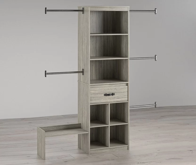 Nova Grow With Me Gray Oak Adjustable Closet Organizer Nova Grow With Me Gray Oak Adjustable Closet Organizer -Home Furniture Store 810538199 4