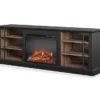 70" Fowler Black Electric Fireplace Console 1 70" Fowler Black Electric Fireplace Console -Home Furniture Store 810538243 3