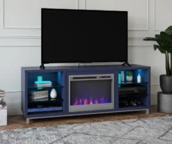 70" Intrepid Navy Deluxe Electric Fireplace Console -Home Furniture Store 810538244 1