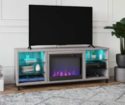 70" Intrepid Light Walnut Deluxe Electric Fireplace Console 4 70" Intrepid Light Walnut Deluxe Electric Fireplace Console -Home Furniture Store 810538245 1