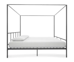Marion Dark Gray Metal King Canopy Bed 4 Marion Dark Gray Metal King Canopy Bed -Home Furniture Store 810538378 5