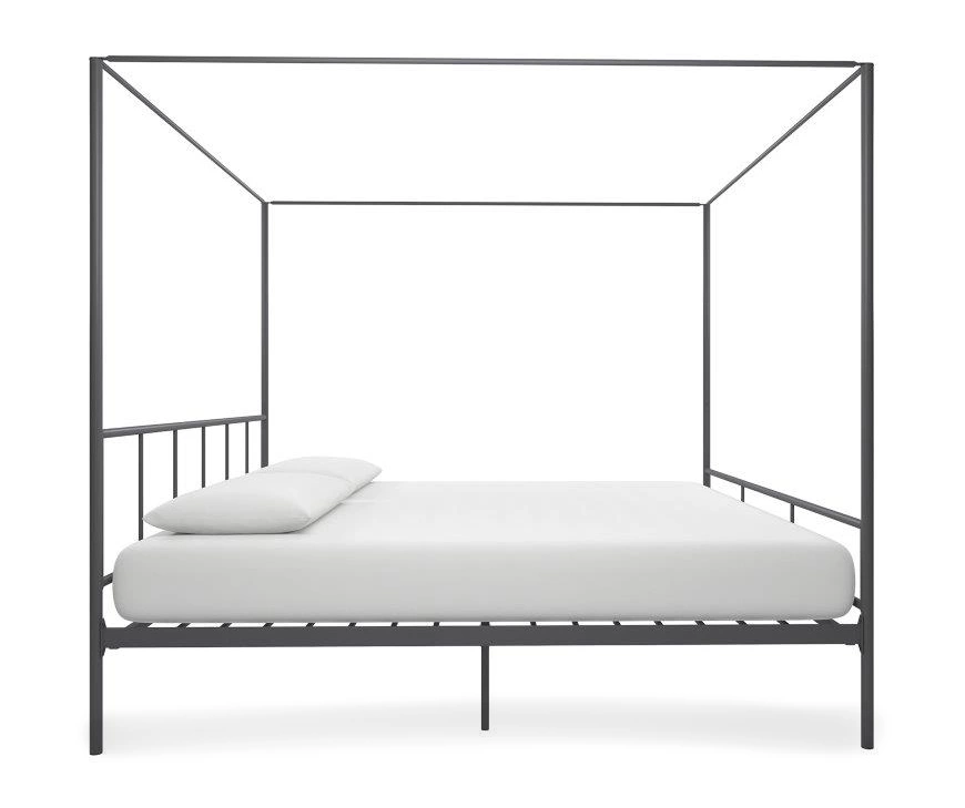 Marion Dark Gray Metal King Canopy Bed Marion Dark Gray Metal King Canopy Bed -Home Furniture Store 810538378 5