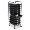 Black Metal 10-Drawer Rolling Storage Cart -Home Furniture Store 810539916 1