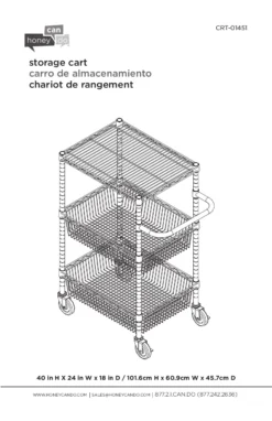 Chrome 3-Shelf Storage Cart -Home Furniture Store 810539919 6