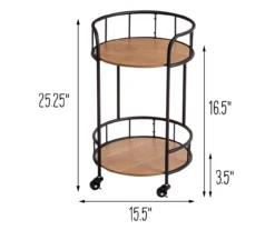 Rolling 2-Tier Side Table -Home Furniture Store 810539921 5