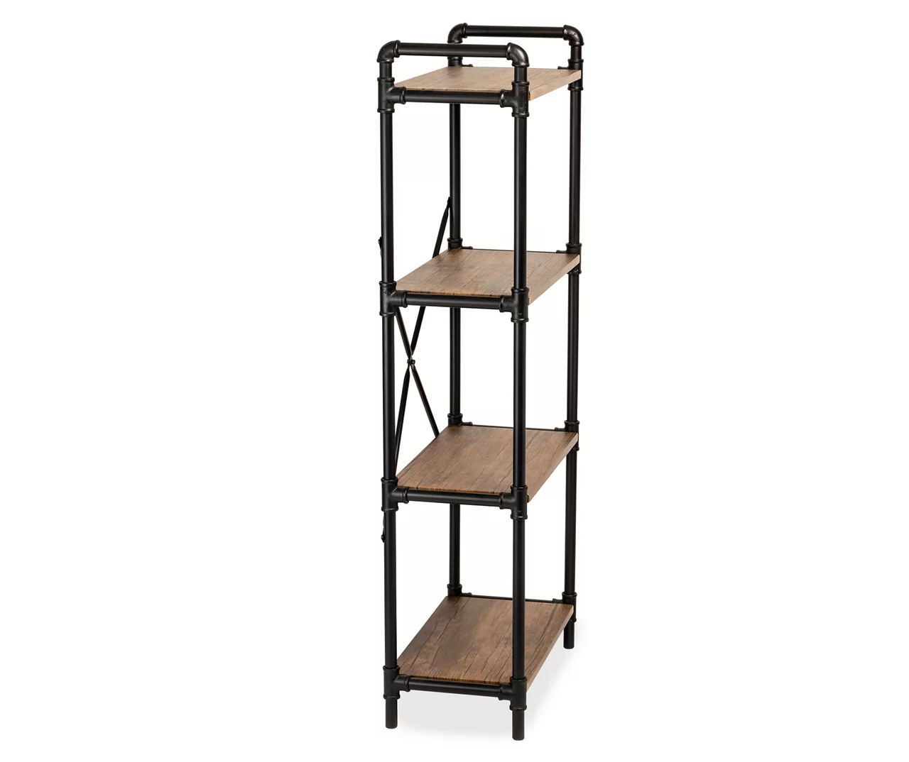 Black Industrial 4-Tier Bookshelf Black Industrial 4-Tier Bookshelf -Home Furniture Store 810539935 4