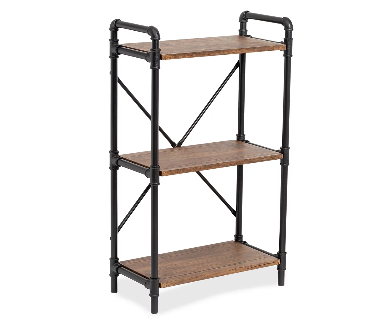 Black Industrial 3-Tier Bookshelf Black Industrial 3-Tier Bookshelf -Home Furniture Store 810539936 3