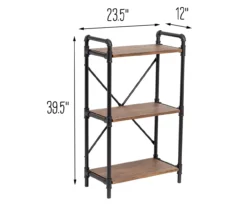 Black Industrial 3-Tier Bookshelf 6 Black Industrial 3-Tier Bookshelf -Home Furniture Store 810539936 5