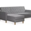 CosmoLiving Liberty Gray Chenille Sectional Storage Futon -Home Furniture Store 810541025 5