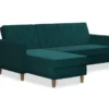 CosmoLiving Liberty Green Velvet Sectional Storage Futon -Home Furniture Store 810541026 5