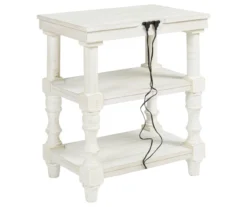Dannerville Antique White 3-Tier Accent Table With USB Charging -Home Furniture Store 810542271 6