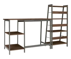 Soho 2-Piece Wooden Desk & Bookcase Set -Home Furniture Store 810542289 2