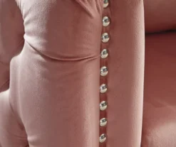 Lizmont Blush Tufted Velvet Accent Chair -Home Furniture Store 810542292 6