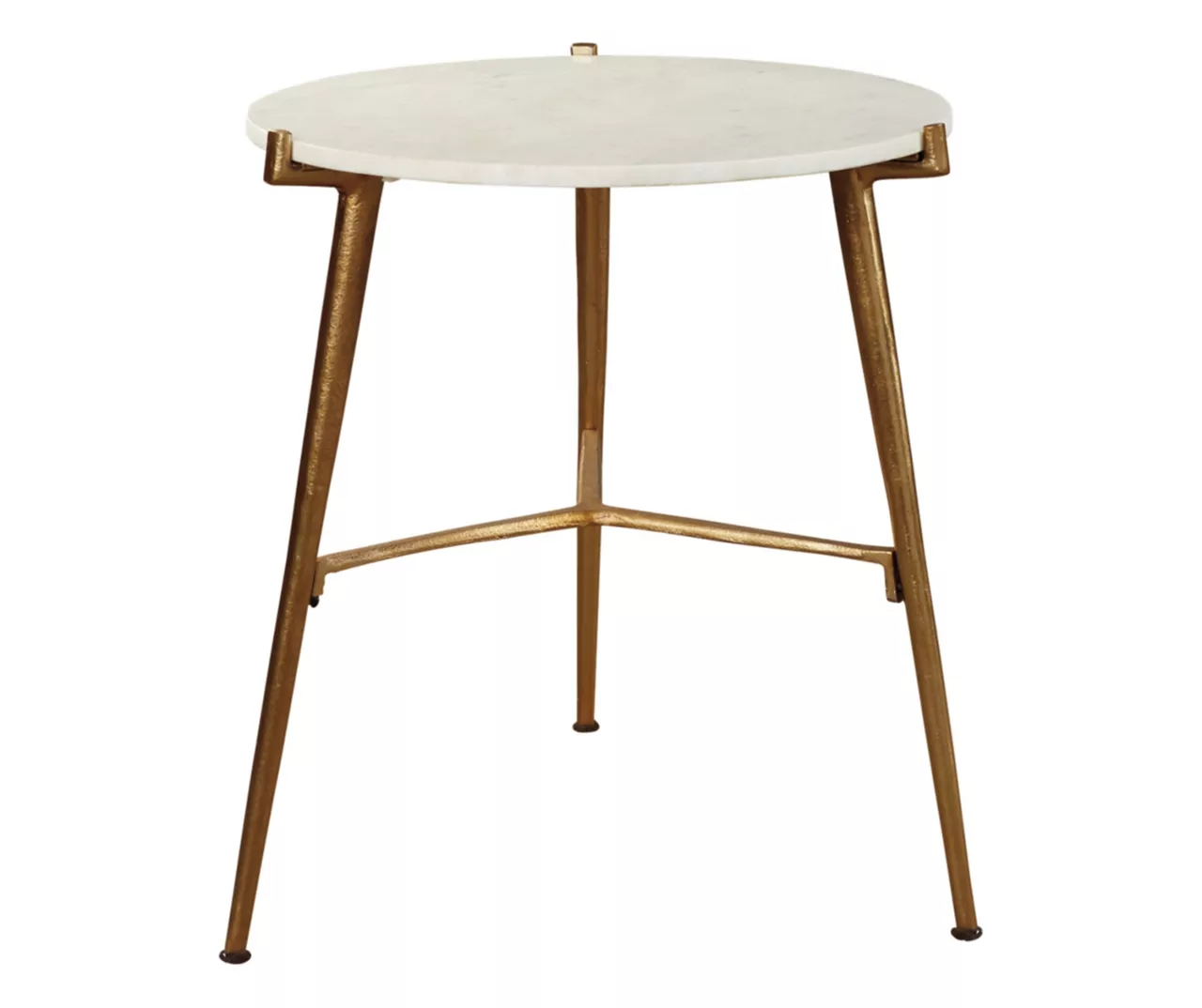 Chadton Round White Marble & Gold Metal Accent Table Chadton Round White Marble & Gold Metal Accent Table -Home Furniture Store 810542302 2