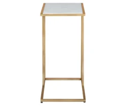 Lanport White Marble C Side Table -Home Furniture Store 810542314 2