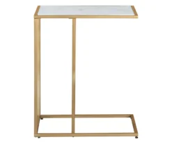 Lanport White Marble C Side Table -Home Furniture Store 810542314 4