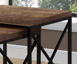 Monarch Reclaimed Wood Look 2-Piece Nesting Table Set -Home Furniture Store 810542385 3