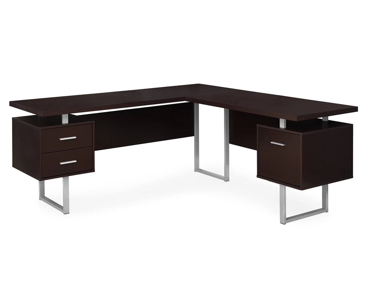 Monarch Metal 3-Drawer L-Shaped Computer Desk Monarch Metal 3-Drawer L-Shaped Computer Desk -Home Furniture Store 810542415 2