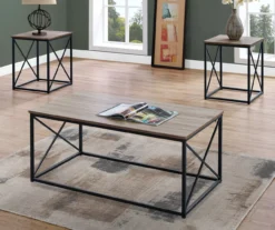 Monarch X Frame 3-Piece Occasional Table Set -Home Furniture Store 810542421 1