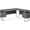 Monarch Metal 3-Drawer L-Shaped Computer Desk -Home Furniture Store 810542428 2