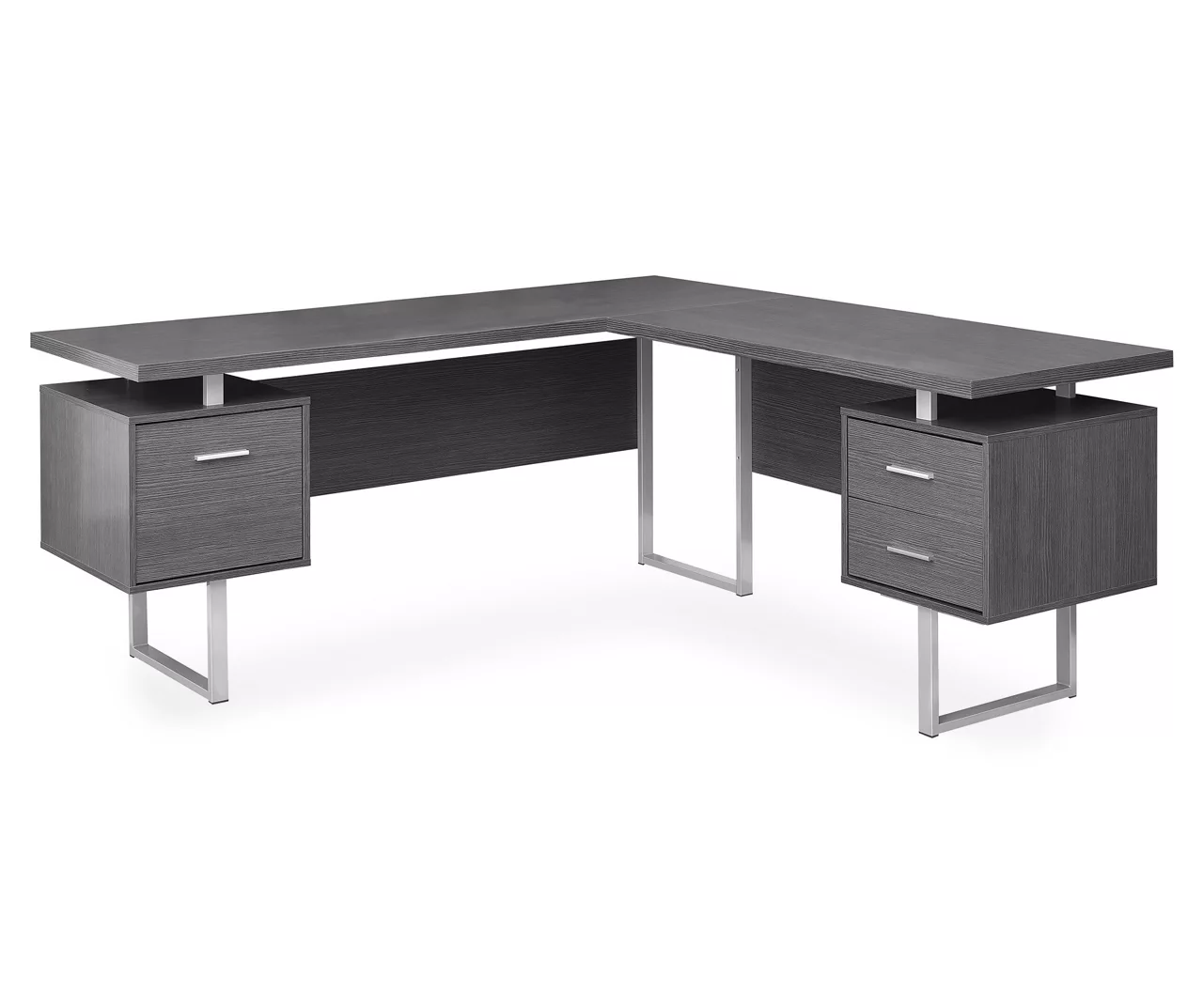 Monarch Metal 3-Drawer L-Shaped Computer Desk Monarch Metal 3-Drawer L-Shaped Computer Desk -Home Furniture Store 810542428 2