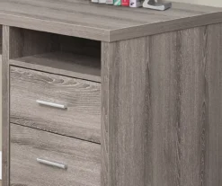 Monarch Metal 2-Drawer L-Shaped Computer Desk -Home Furniture Store 810542429 3