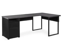 Monarch Metal 2-Drawer L-Shaped Computer Desk -Home Furniture Store 810542430 2