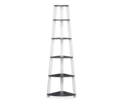 Monarch 5-Shelf Etagere Corner Bookcase -Home Furniture Store 810542443 2
