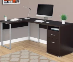 Monarch Metal 2-Drawer L-Shaped Computer Desk -Home Furniture Store 810542511 1
