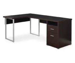 Monarch Metal 2-Drawer L-Shaped Computer Desk -Home Furniture Store 810542511 2