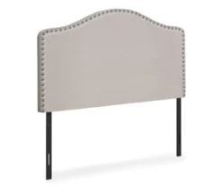 Monarch Linen Nailhead Trim Headboard -Home Furniture Store 810542522 2