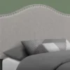 Monarch Linen Nailhead Trim Headboard -Home Furniture Store 810542523 1