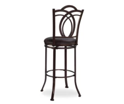 Dakota Brown Metal Faux Leather Upholstered Bar Stool -Home Furniture Store 810543040 4
