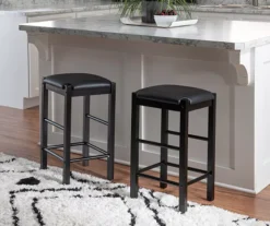 Bay Faux Leather & Wood Counter Stools, 2-Pack -Home Furniture Store 810543042 2
