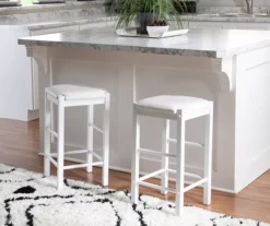 Bay Faux Leather & Wood Counter Stools, 2-Pack -Home Furniture Store 810543048 2