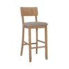 Jessie Gray Wash Upholstered Wood Bar Stool -Home Furniture Store 810543075 1