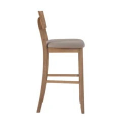 Jessie Gray Wash Upholstered Wood Bar Stool -Home Furniture Store 810543075 3