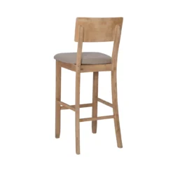 Jessie Gray Wash Upholstered Wood Bar Stool -Home Furniture Store 810543075 4