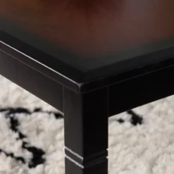 Shirley Black Cherry Transitional Wood Coffee Table -Home Furniture Store 810543142 3