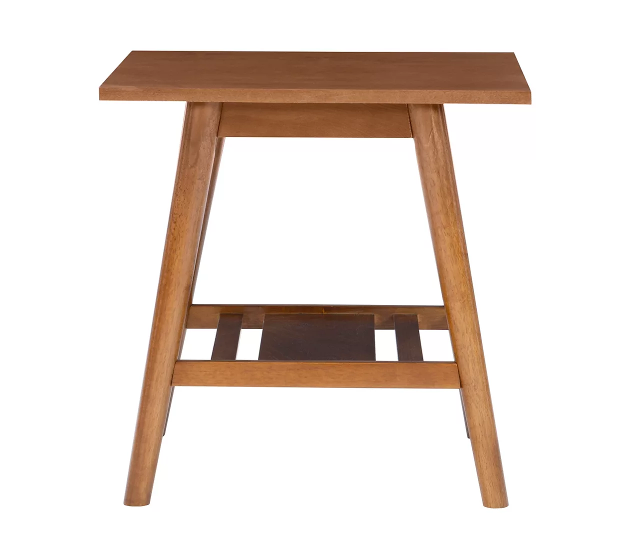 Presley Brown 2-Tier Slatted Wood End Table Presley Brown 2-Tier Slatted Wood End Table -Home Furniture Store 810543147 A0 2