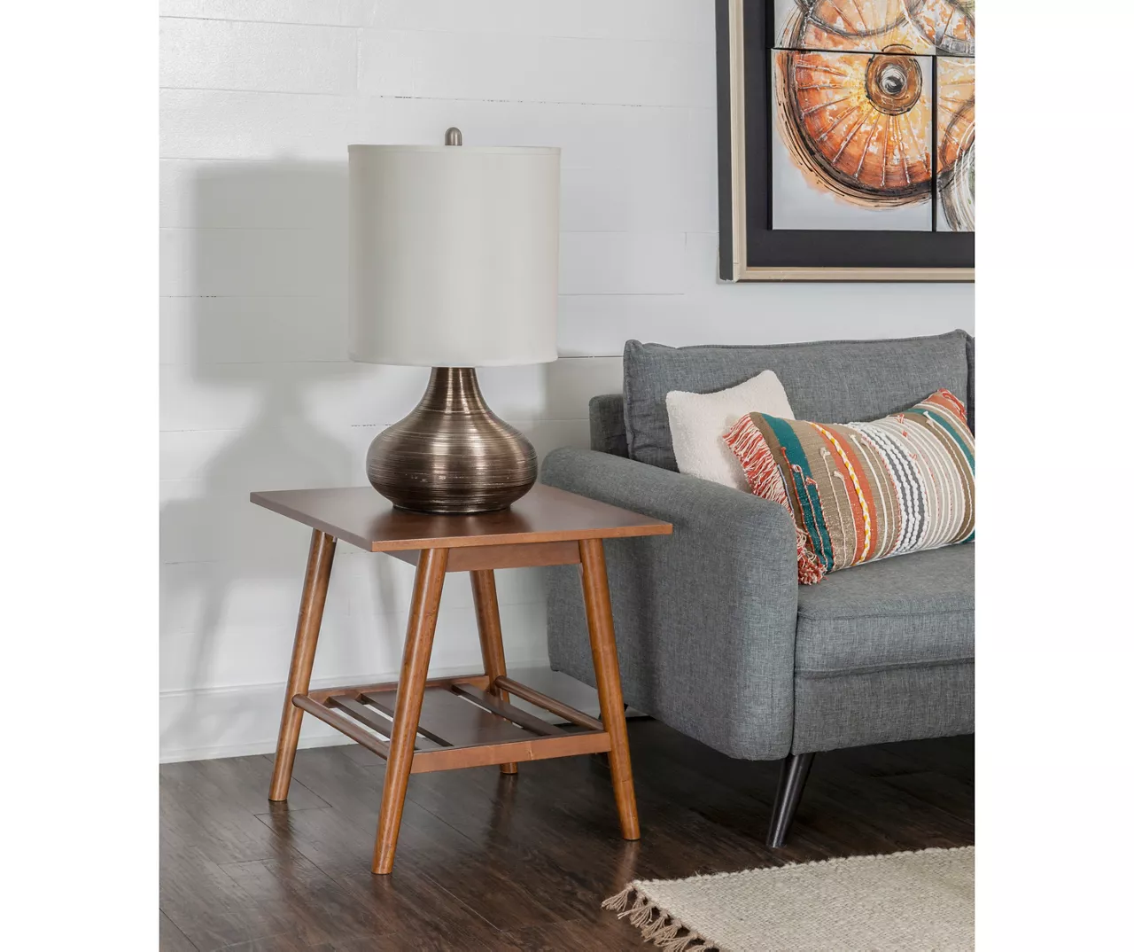 Presley Brown 2-Tier Slatted Wood End Table Presley Brown 2-Tier Slatted Wood End Table -Home Furniture Store 810543147 A0 6