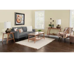 Presley Brown 2-Tier Slatted Wood End Table 5 Presley Brown 2-Tier Slatted Wood End Table -Home Furniture Store 810543147 A0 8