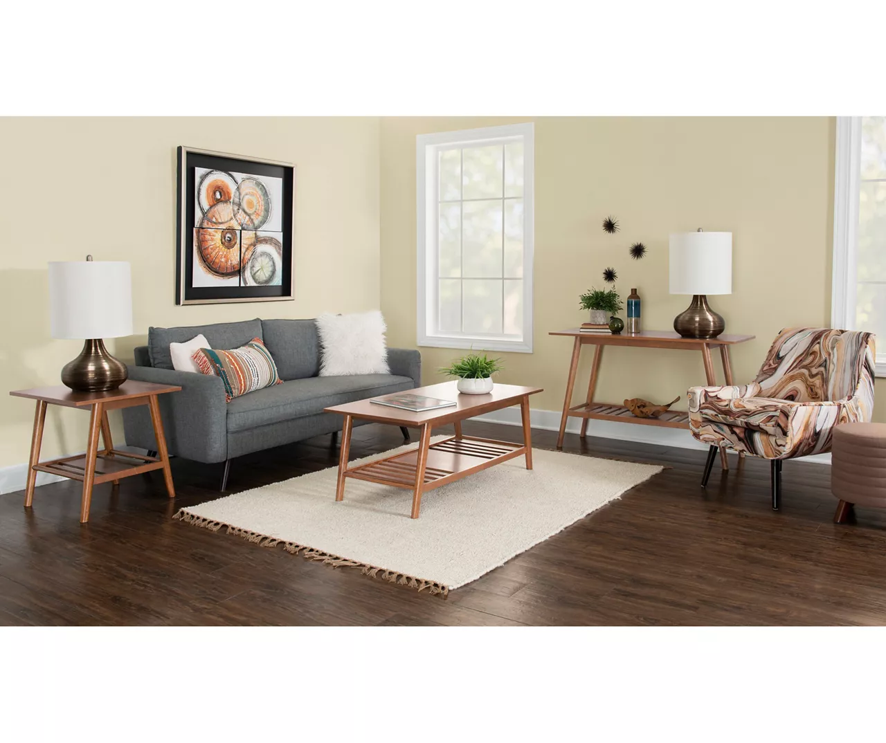 Presley Brown 2-Tier Slatted Wood End Table Presley Brown 2-Tier Slatted Wood End Table -Home Furniture Store 810543147 A0 8