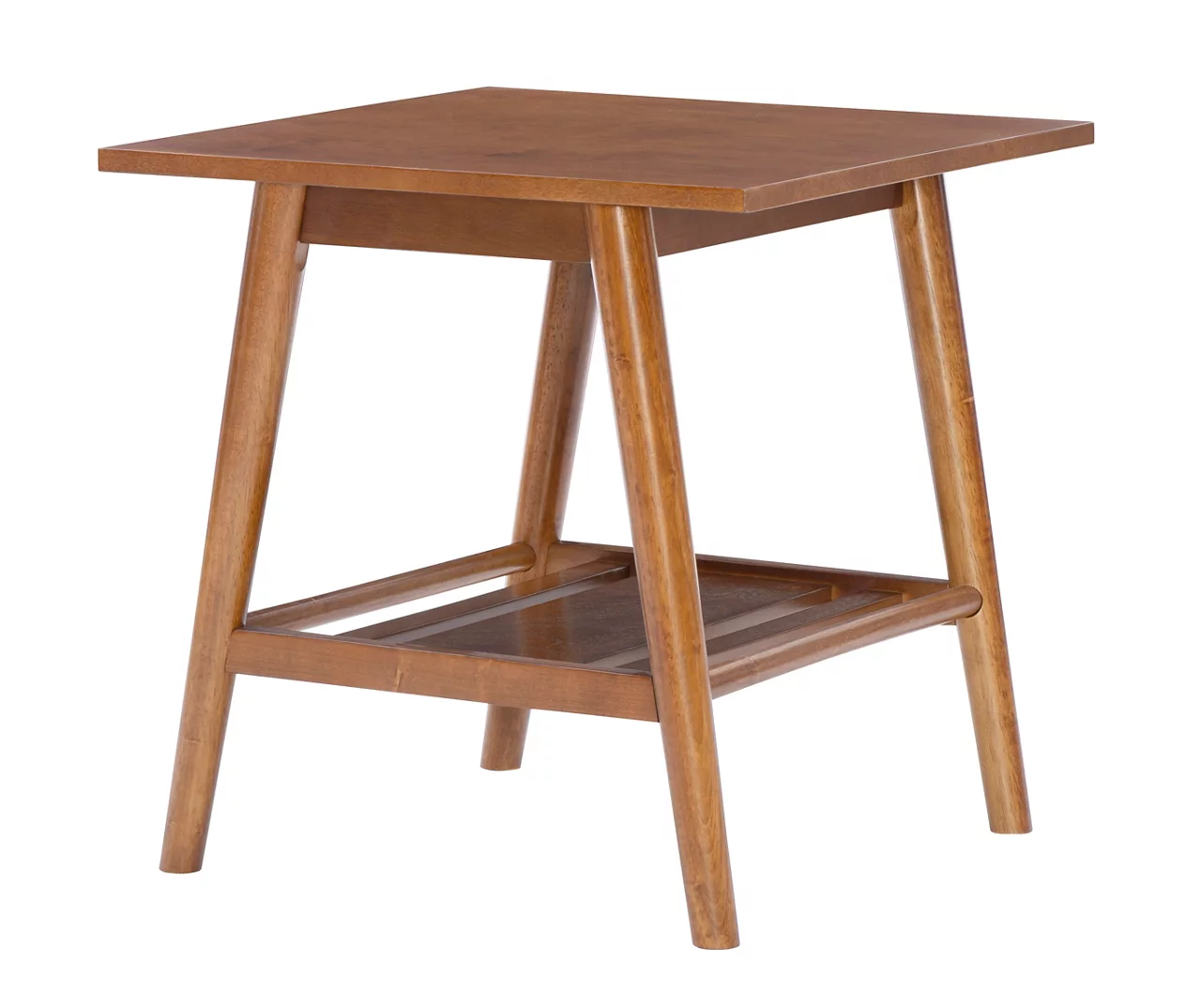 Presley Brown 2-Tier Slatted Wood End Table Presley Brown 2-Tier Slatted Wood End Table -Home Furniture Store 810543147 A2 4