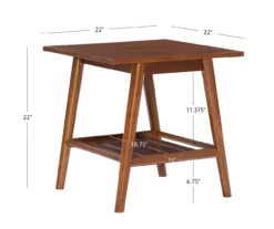 Presley Brown 2-Tier Slatted Wood End Table 12 Presley Brown 2-Tier Slatted Wood End Table -Home Furniture Store 810543147 D8 12