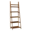 Presley Walnut 5-Shelf Ladder Bookcase 1 Presley Walnut 5-Shelf Ladder Bookcase -Home Furniture Store 810543154 2