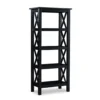 Richland Black 4-Shelf Bookcase -Home Furniture Store 810543156 1