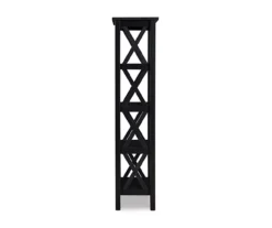 Richland Black 4-Shelf Bookcase -Home Furniture Store 810543156 4