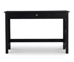 Richland Black 1-Drawer Wood X Leg Wood End Table -Home Furniture Store 810543158 3